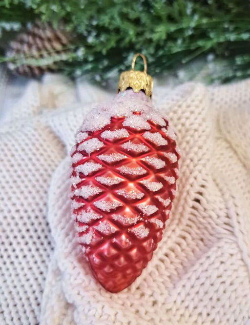 (цена за 3 шт) Елочное украшение Шишка в снегу Ф2-90/11 - Коломеев фото 3