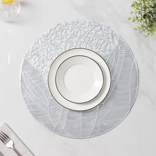 Цена за 12 шт. Салфетка сервировочная Доляна Фэйви, 3838 см, цвет серебро  фото 7