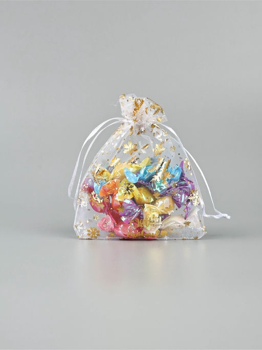 Цена за 2 шт. Набор мешков «С Новым счастьем!», органза 10 шт  10 х 12 см