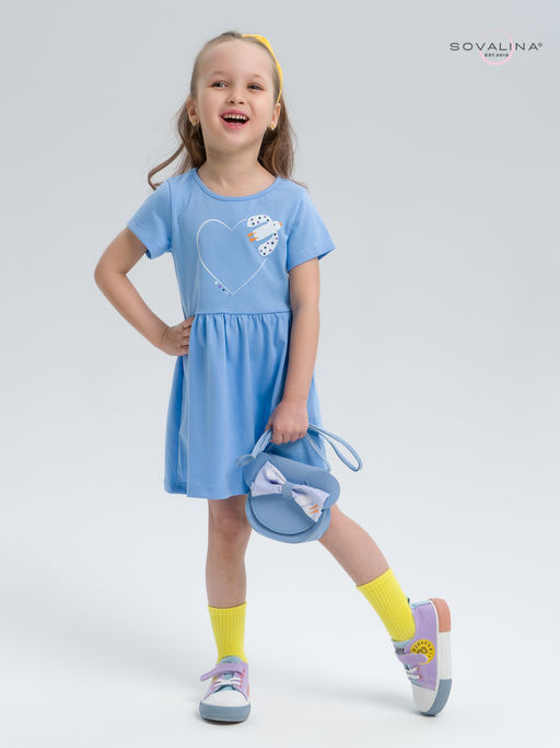 Платье Лето голубой сердце LE - Sovalina фото 11