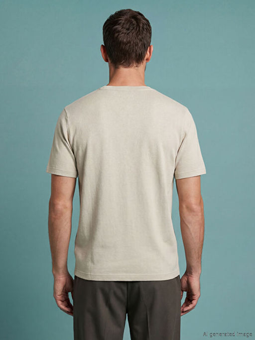 %100 Pamuk Regular Fit Basic Ti??rt