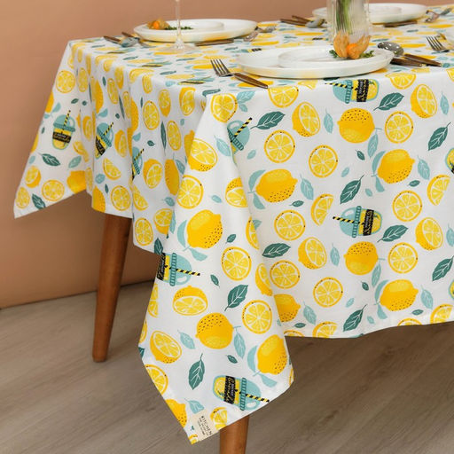 Скатерть Этель Лимонад 149х180 см, 80% хл, 20% пэ, сатин 110 г/м2  фото 2