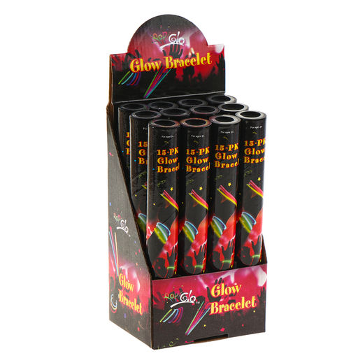 Браслет карнавальный, светящийся, в тубусе 15 шт.