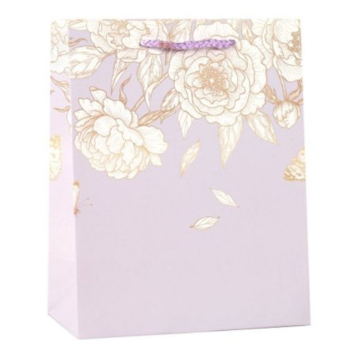 Цена за 12 шт. Пакет подарочный 18x23x10см Цветы / 5306M /уп 12/720/ - Галеонтрейд фото 5