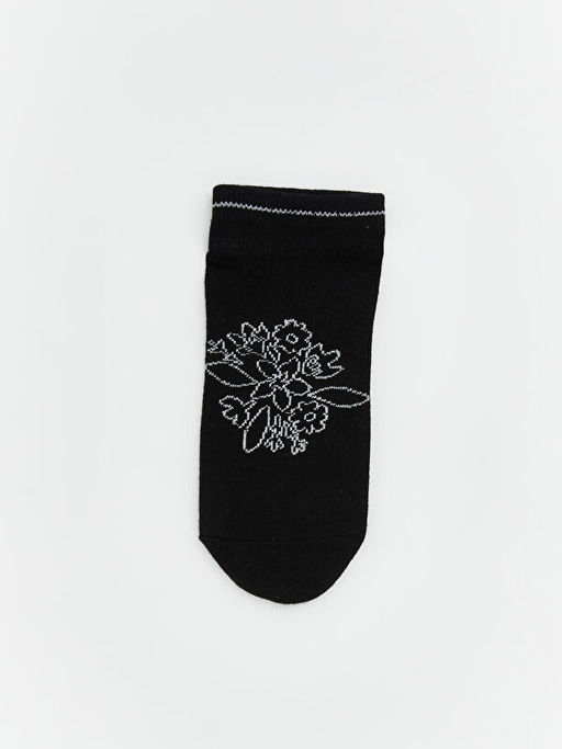 Desenli Kad?n Patik ?orap 3l?