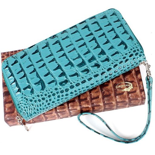 Портмоне женское Cayman-405К н/к, 3 отд, 11 карм, на молнии, бирюза КЛ (97) 165048 фото 4