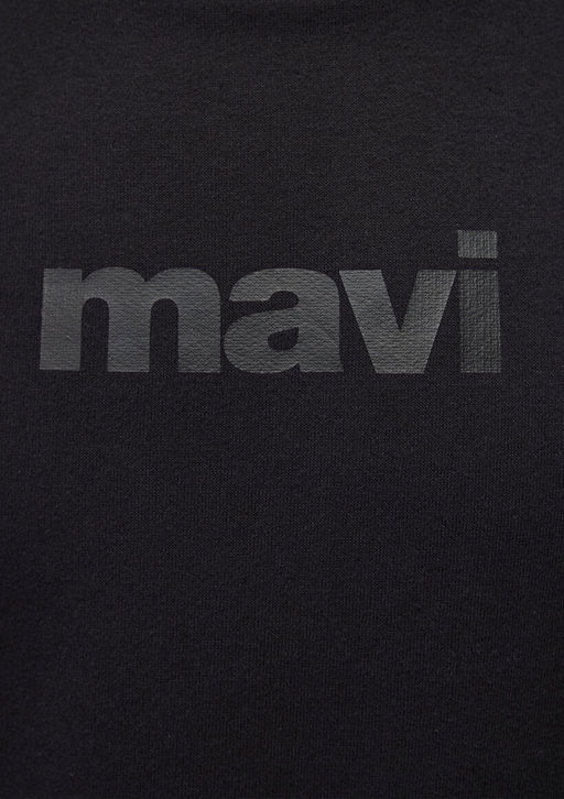 Mavi Bask?l? Kapusonlu Siyah Sweatshirt  фото 8