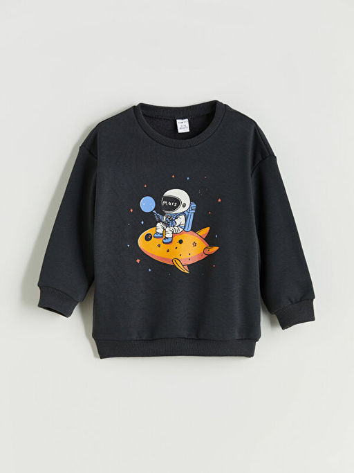 Bisiklet Yaka Erkek ?ocuk Sweatshirt