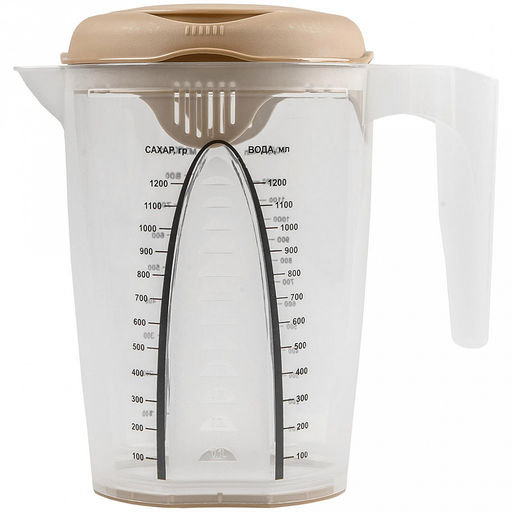 "Stockholm" Емкость для блендера пластмассовая 1,5л, д20см, h13,1см, мерная, шоколадный мокко (Россия)