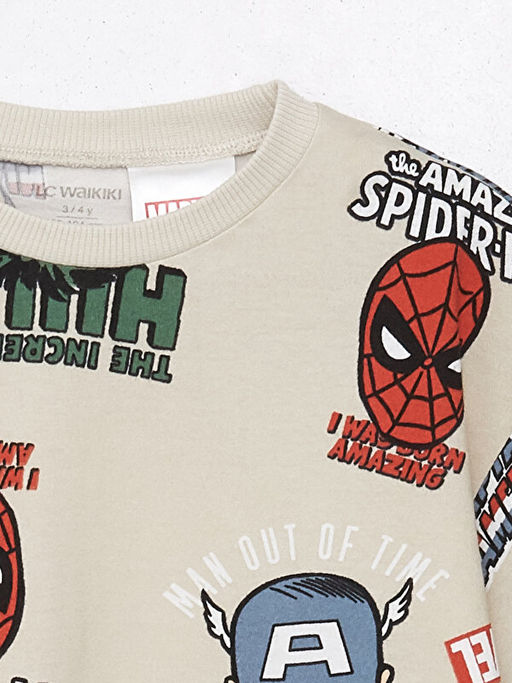 Bisiklet Yaka K?sa Kollu Spiderman Bask?l? Erkek Bebek Ti??rt - Waikiki фото 3