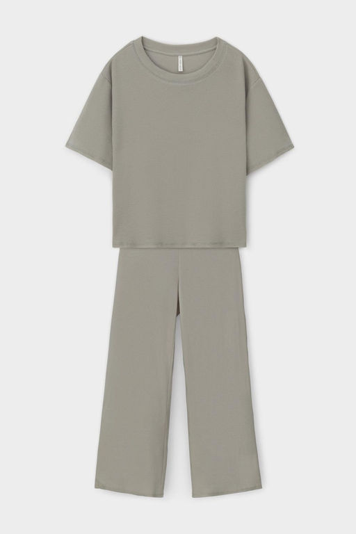 Е 20150/пыльно-оливковый пижама жен