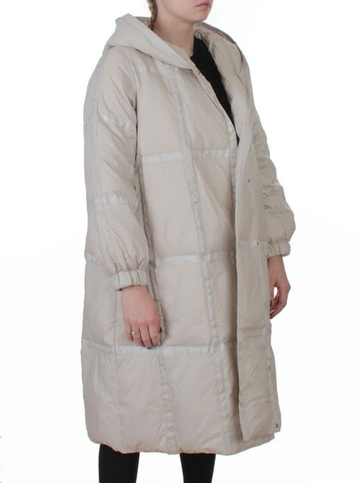 3065 LT. BEIGE Пальто пуховое зимнее женское (утиный пух) - Fashion фото 8