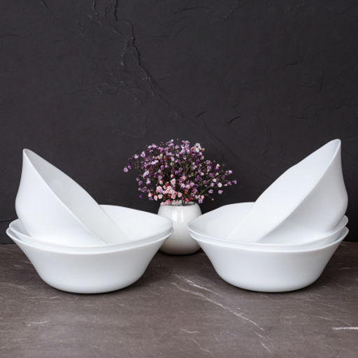 Набор суповых квадратных тарелок 6 штук 500 мл 165 мм белый / FSW-65XN (WHITE) /уп 10 /704204 - Галеонтрейд фото 6