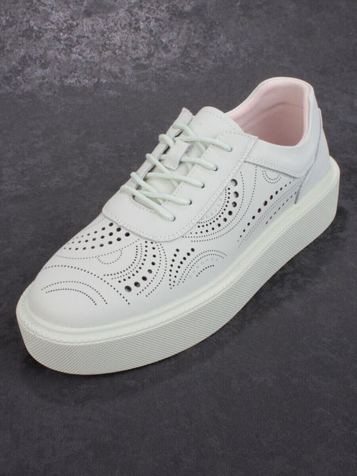 05-PDD166-3 LT.GREEN Кроссовки женские (натуральная кожа)