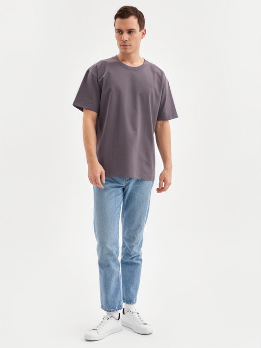 Футболка мужская MINAKU: Own opion, серая, р-р 52-54