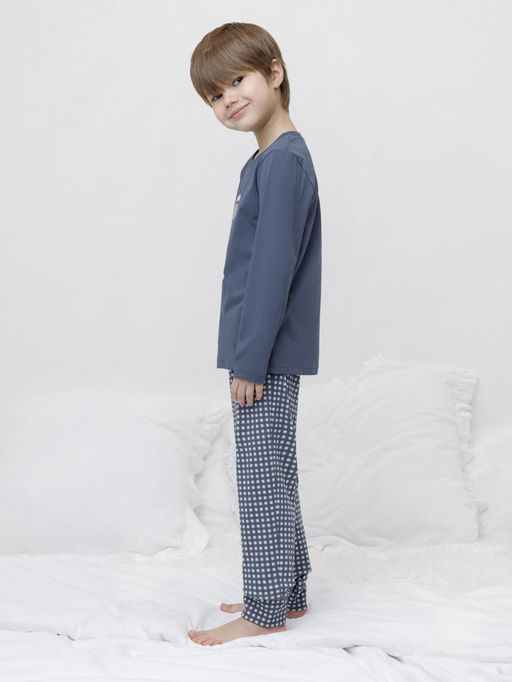 К 1606/грозовая туча,маленькая клеточка пижама дет