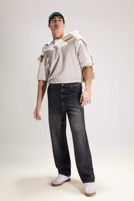 Широкие джинсовые брюки Baggy с нормальной талией и широкими штанинами - Defacto фото 9