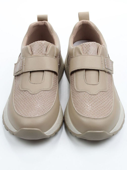 03-A238-6 BEIGE Кроссовки женские (натуральная кожа)