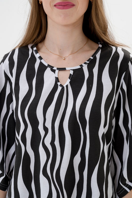 Туника женская из кулирки Полина зебра макси - Амадэль фото 10