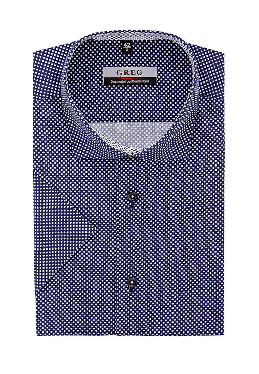 Сорочка мужская короткий рукав GREG 223/107/06/Z/1 STRETCH  фото 6