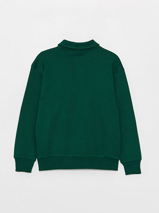 Rahat Kal?p Polo Yaka Bask?l? Erkek ?ocuk Sweatshirt - Waikiki фото 2