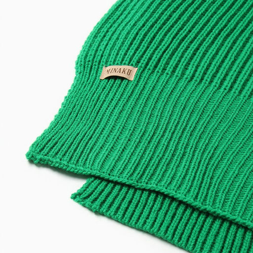 Снуд-трансформер MINAKU, р-р 56-58, цвет изумрудный  фото 2