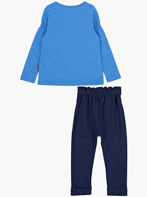 Комплект для девочки с брюками UD 2238/1090 синий - Mini maxi фото 2