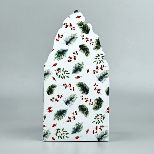 Коробка для мини-букетов С новым годом, снегири, 12 х 17 х 10 см - Дарите счастье фото 9