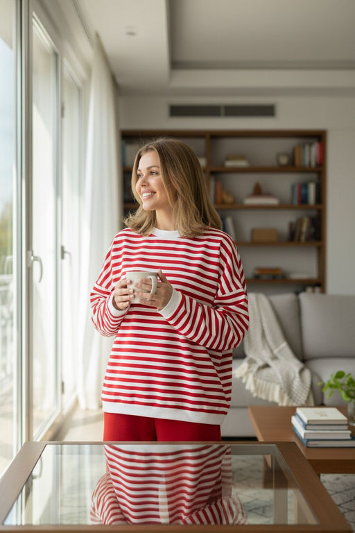 Свитшот-тельняшка футер 2х нитка ПЕНЬЕ