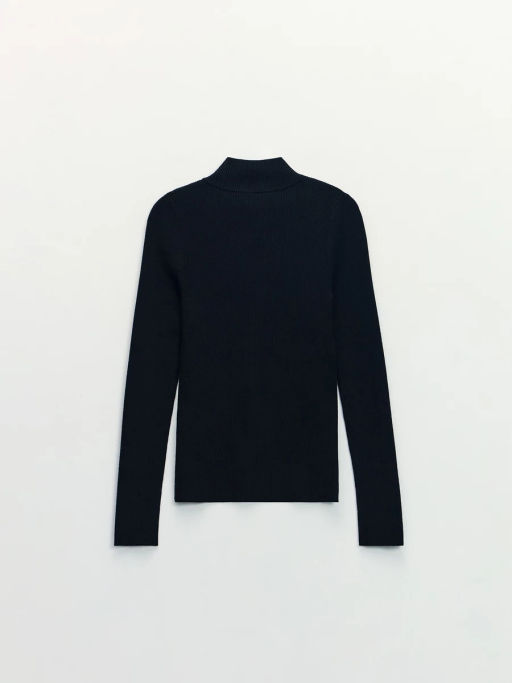 Джемпер в рубчик с молнией / Zarina