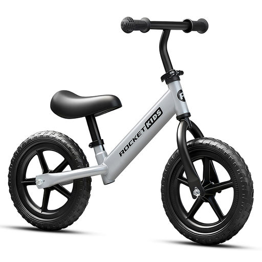 Беговел 12" Rocket R0044NEW-GR, колеса EVA, цвет серый
