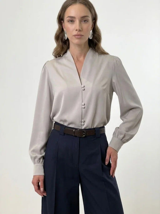 Блузка OD-735-15 серо-коричневый