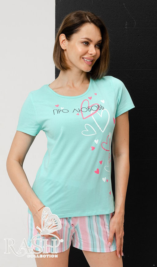 Пижама Про любовь short Цвет:Розовый - Rash фото 8