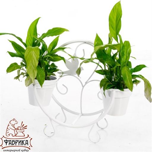 Подставка для цветов на подоконник 41-002W на 2 цветка - Фабрика интерьерной ковки фото 4