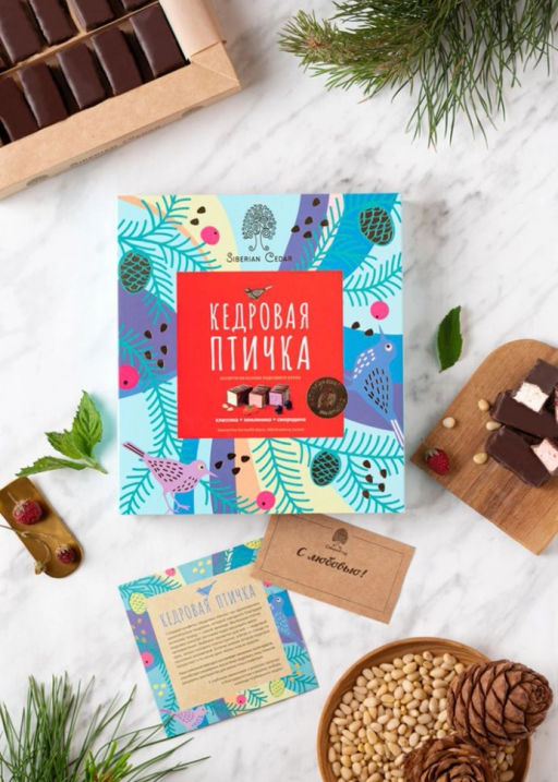Кедровая птичка, 180 г  классика, земляника, смородина  5 коробок - Сибирский кедр фото 2