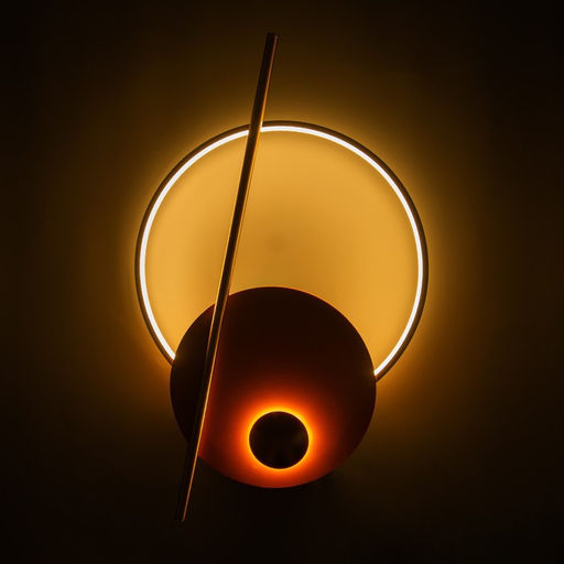 Бра «Алле» LED 17 Вт 3000К оранжевый золото 66×6.5×41 см