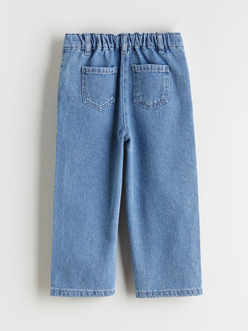 ?i?ekli K?z ?ocuk Jean Pantolon