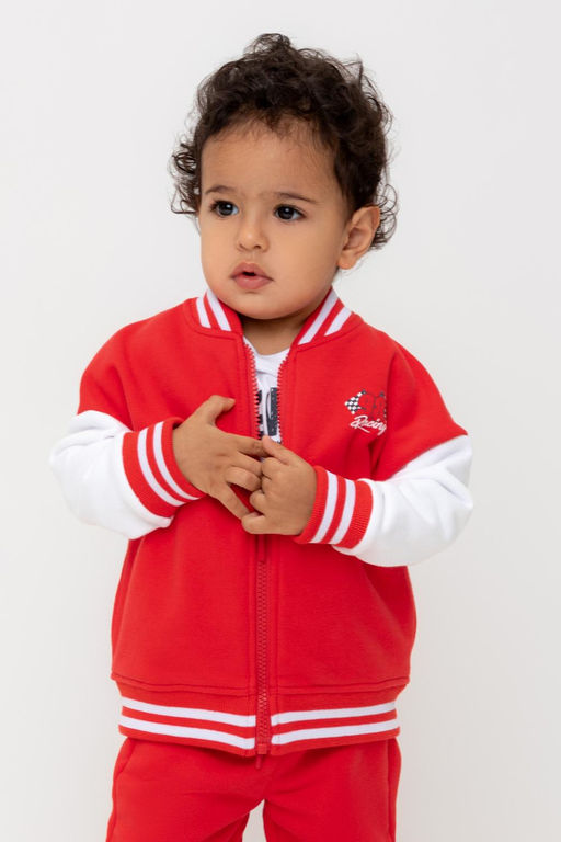 Бомбер Crockid КР 302720 красный хлопок с полиэстером фото 2