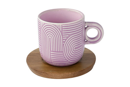 Набор чашек Радуга, сиреневая, зелёная, розовая, жёлтая, 0,11 л, 4 шт - Easy life фото 6