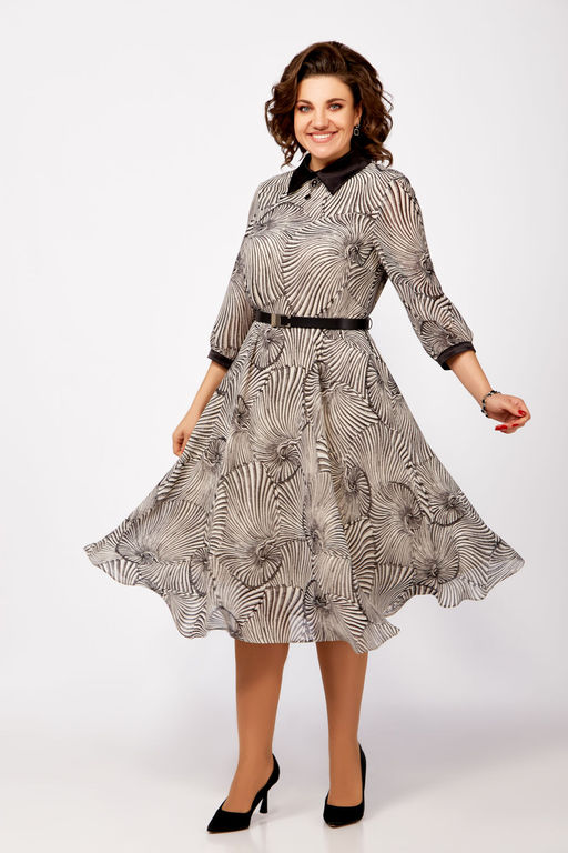 Платье Swallow 804 слоновая кость/принт ракушки - Romanovich style фото 3