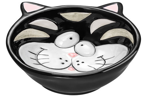 Миска для домашних питомцев 250 мл 15*13*4,5 см Котик, черный, керамика - Elan gallery фото 6