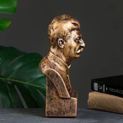 Бюст «Сталин», фигурка полистоун, под бронзу, 12×24 см