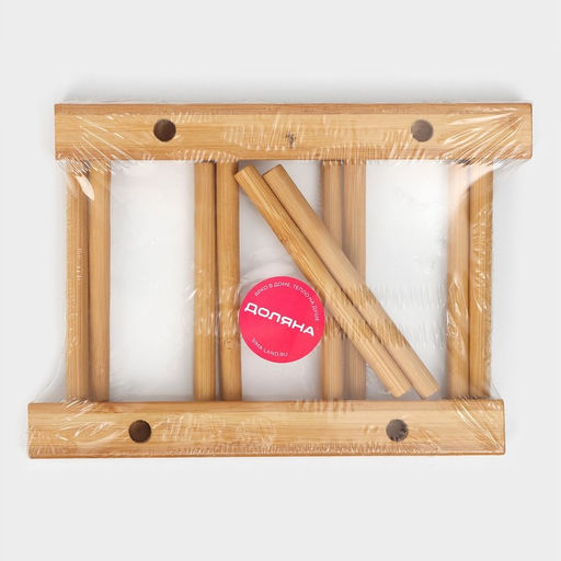 Подставка для разделочных досок и крышек Доляна, 17×10.5 см, 3 места, бамбук
