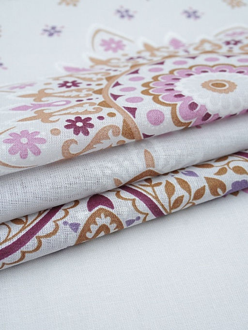 Ситец Восточные узоры (Гол.платок 0.95м*0.95м), ш.0.95м, хл-100%, 99гр/м.кв, раппорт 100см - Купава фото 5