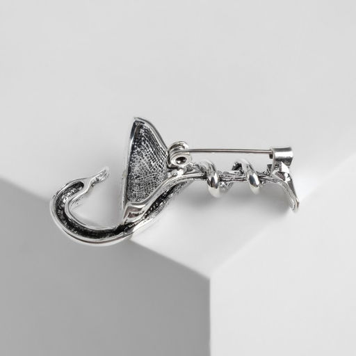 Брошь Змея в геральдике знак, цвет чернёное серебро - Queen fair фото 3