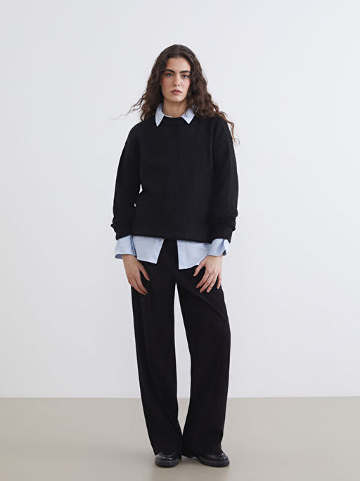 Bisiklet Yaka Kad?n Triko Kazak