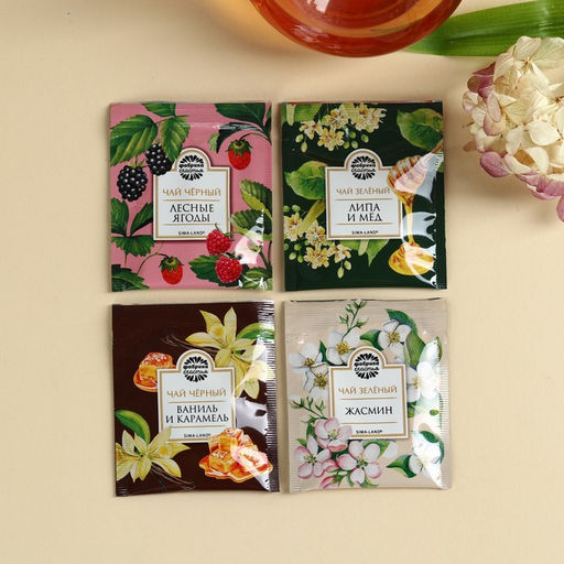 Набор с чаем С праздником весны, весовой чай 40 г (2 шт. х 20 г)., чай в пакетиках 21,6 (12 шт. х 1,8 г). - Фабрика счастья фото 3