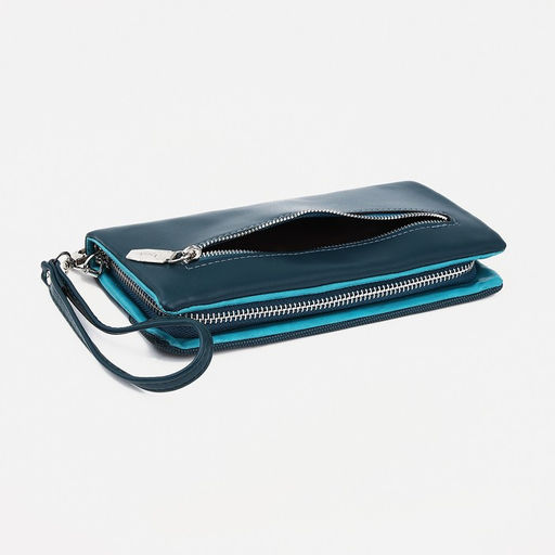 Кошелёк на молнии, цвет синий - Simaland фото 3
