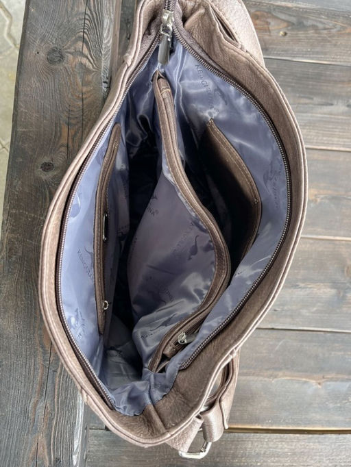 Женская сумка-рюкзак из эко кожи 9902 Кофе - Kenguluna фото 8