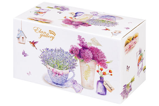 Чашка 250 мл с блюдцем для десерта 20,5*10,5*2 см Лаванда NEW BONE CHINA - Elan gallery фото 7